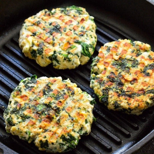 Feta Turkey Burger, Rice & Veggies