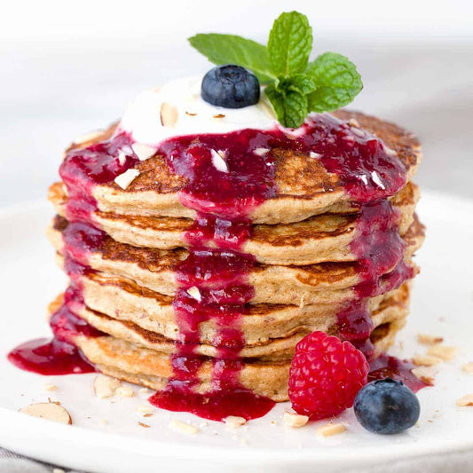 Protein Pancakes w- Berry Coulis